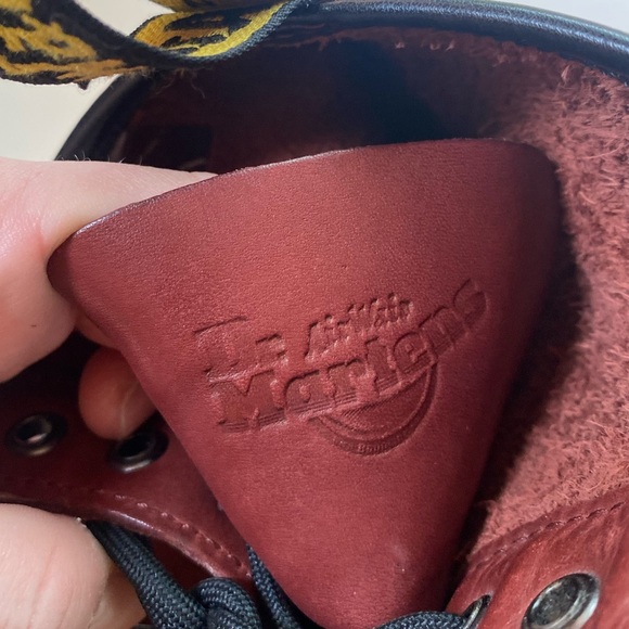 Dr. Martens | Size 10 Newton Temperley Boots Cherry Red Combat High Top Lace Up - Picture 3 of 8